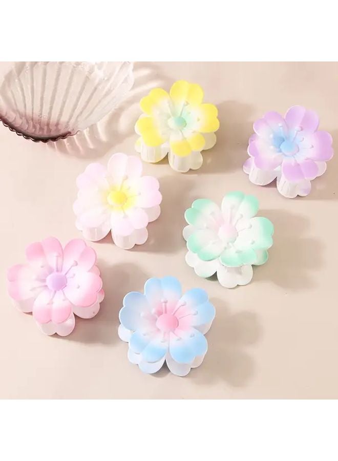 Purple Floral Hair Clip Non Slip Grip For Women Everyday Formal Events Elegant Hair Accessories - Image 2